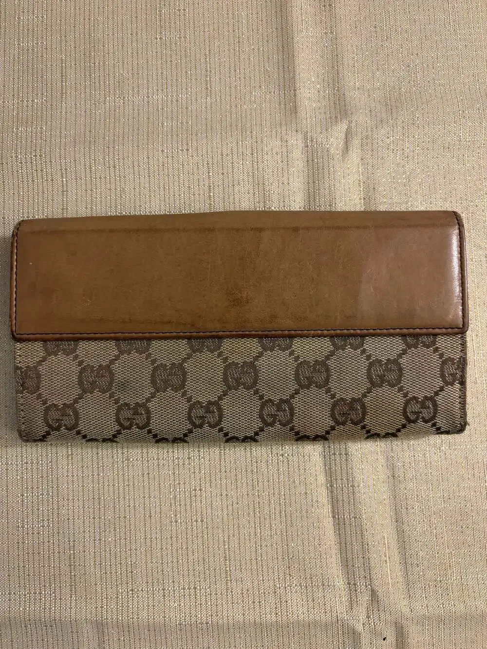 Gucci Jackie GG Monogram Canvas Long Continental Wallet Brown